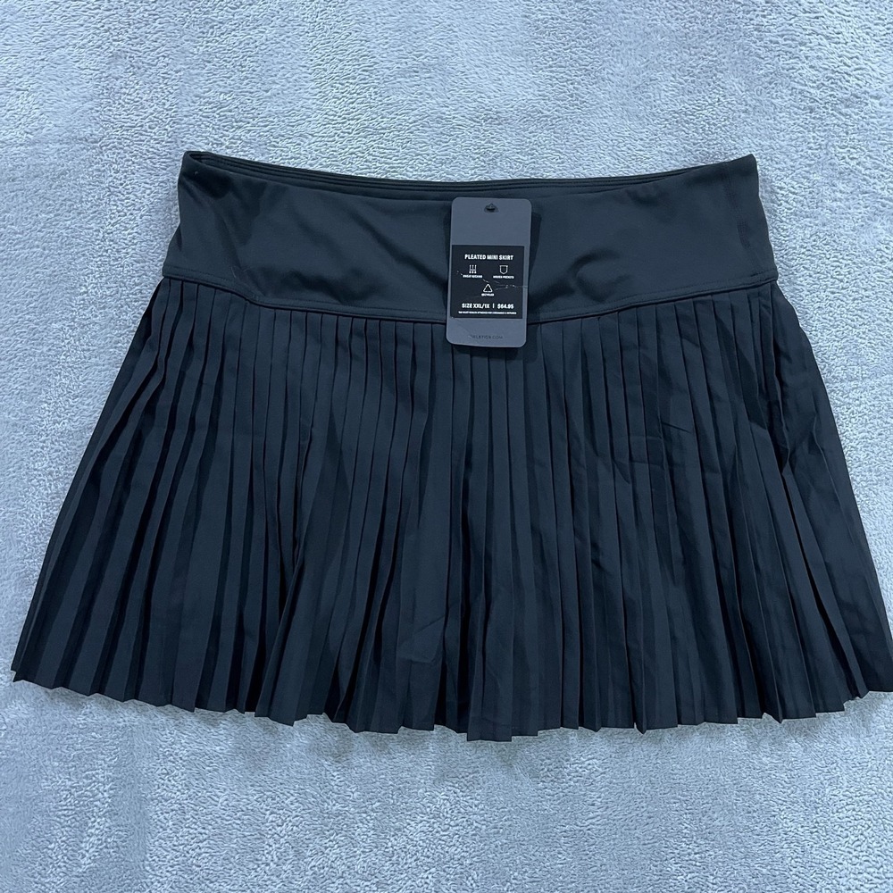 FABLETICS Hot Shot Pleated Skirt Classic Mini Black XXL 1X Performance Tennis